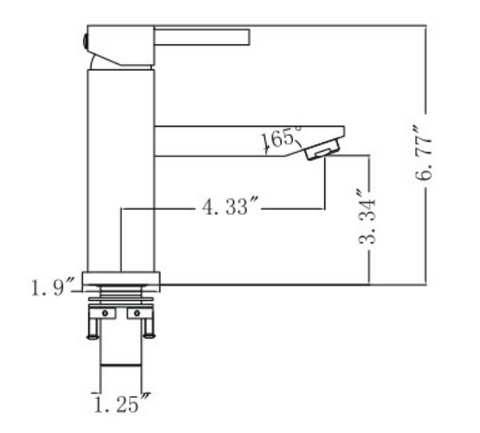 Legion Furniture ZY6003-C UPC Faucet With Drain, Chrome - Houux