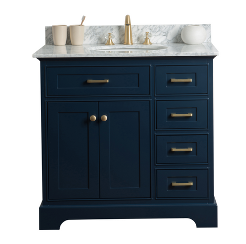 Legion Furniture WS3036-B 36" Solid Wood Sink Vanity With Without Faucet - Houux