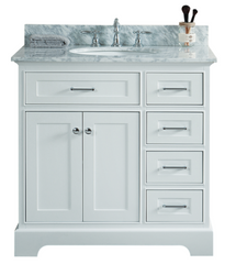 Legion Furniture WS3036-W 36" Solid Wood Sink Vanity With Without Faucet - Houux