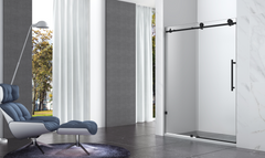 Legion Furniture GD9056-60 56" - 60" Single Sliding Shower Door Set With Black Hardware - Houux