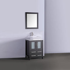 Legion Furniture 24" Espresso Solid Wood Sink Vanity With Mirror WA7824E