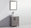 Image of Legion Furniture 24" Light Gray Solid Wood Sink Vanity With Mirror WA7824LG