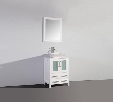 Legion Furniture 24" White Solid Wood Sink Vanity With Mirror WA7824W