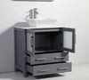 Image of Legion Furniture 30" Dark Gray Solid Wood Sink Vanity With Mirror WA7830DG
