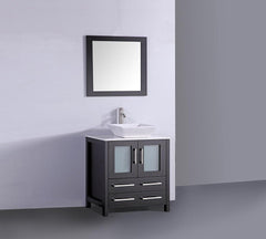 Legion Furniture 30" Espresso Solid Wood Sink Vanity With Mirror WA7830E