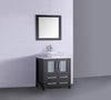 Image of Legion Furniture 30" Espresso Solid Wood Sink Vanity With Mirror WA7830E