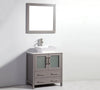 Image of Legion Furniture 30" Light Gray Solid Wood Sink Vanity With Mirror WA7830LG