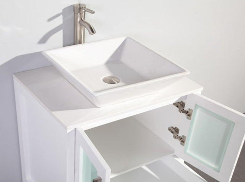 Legion Furniture 330" White Solid Wood Sink Vanity With Mirror WA7830W