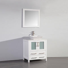 Legion Furniture 330" White Solid Wood Sink Vanity With Mirror WA7830W