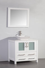 Legion Furniture 36" White Solid Wood Sink Vanity With Mirror WA7836W