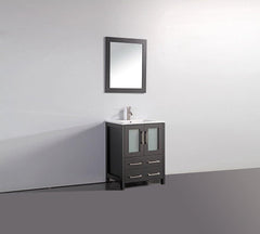 Legion Furniture 24" Espresso Solid Wood Sink Vanity With Mirror WA7924E