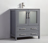 Image of Legion Furniture 30" Dark Gray Solid Wood Sink Vanity With Mirror WA7930DG