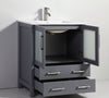 Image of Legion Furniture 30" Dark Gray Solid Wood Sink Vanity With Mirror WA7930DG
