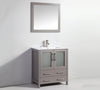 Image of Legion Furniture 30" Light Gray Solid Wood Sink Vanity With Mirror WA7930LG