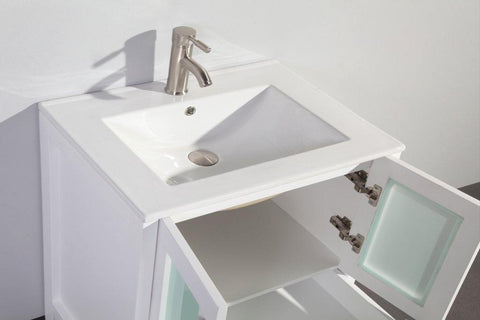 Legion Furniture 30" White Solid Wood Sink Vanity With Mirror WA7930W