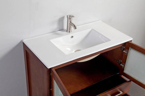 Legion Furniture 36" Cherry Solid Wood Sink Vanity With Mirror WA7936C