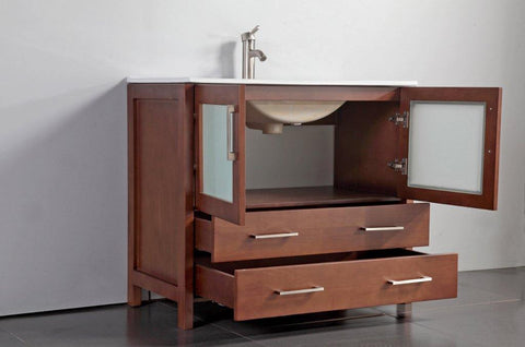 Legion Furniture 36" Cherry Solid Wood Sink Vanity With Mirror WA7936C