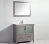 Image of Legion Furniture 36" Light Gray Solid Wood Sink Vanity With Mirror WA7936LG