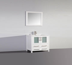 Legion Furniture 36" White Solid Wood Sink Vanity With Mirror WA7936W