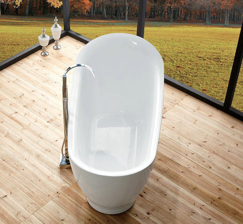 Legion Furniture 71" White Acrylic Tub, No Faucet WE6512