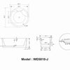 Image of Legion Furniture 59" White Freestanding Round Tub WE6810 - Houux
