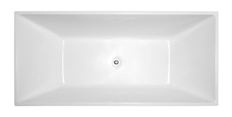 Legion Furniture 67" White Acrylic Tub, No Faucet WE6813