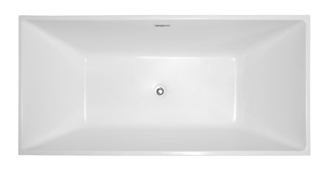 Legion Furniture 67" White Acrylic Tub, No Faucet WE6813b