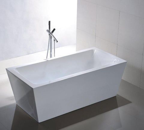 Legion Furniture 67" White Acrylic Tub, No Faucet WE6814