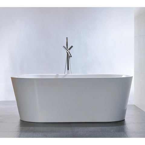 Legion Furniture 67.3" White Freestanding Tub - Double Ended Style WE6815 - Houux