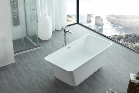 Legion Furniture 67" White Acrylic Tub, No Faucet WE6840