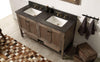 Image of Legion Furniture WH5160-BR 60" Solid Wood Sink Vanity With Moon Stone Top, No Faucet