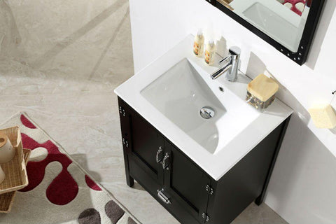 Legion Furniture 24" Black Color Wood Sink Vanity With Ceramic Top-No Faucet WH5624-B