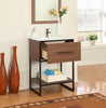 Image of Legion Furniture 24" Antique Walnut Finish Sink Vanity With Black Metal Frame WH7024-WB