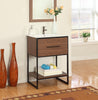 Image of Legion Furniture 24" Antique Walnut Finish Sink Vanity With Black Metal Frame WH7024-WB