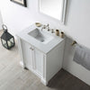 Image of Legion Furniture WH7230-W 30" Wood Sink Vanity With Quartz Top, No Faucet