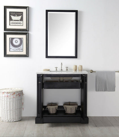 Legion Furniture WH7236-E 36" Wood Sink Vanity With Quartz Top, No Faucet