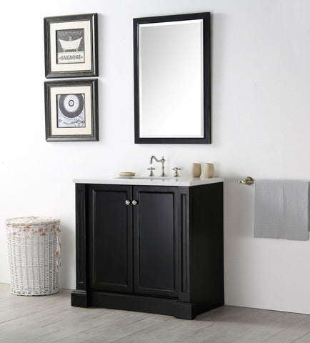 Legion Furniture WH7236-E 36" Wood Sink Vanity With Quartz Top, No Faucet