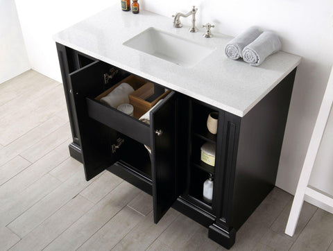 Legion Furniture WH7248-E 48" Wood Sink Vanity With Quartz Top, No Faucet