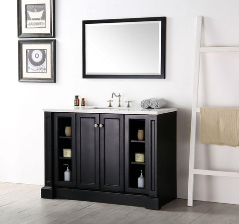 Legion Furniture WH7248-E 48" Wood Sink Vanity With Quartz Top, No Faucet