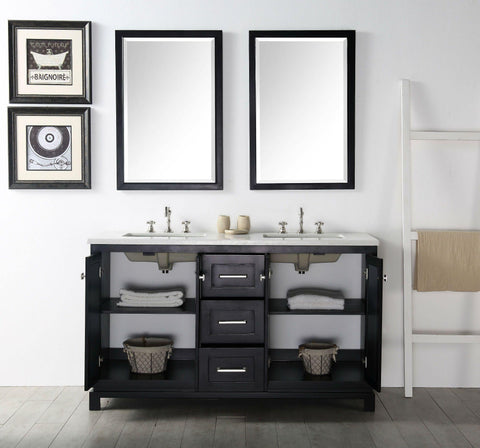Legion Furniture WH7460-E 60" Wood Sink Vanity With Quartz Top, No Faucet