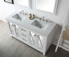 Image of Legion Furniture WH7460-W 60" Wood Sink Vanity With Quartz Top, No Faucet