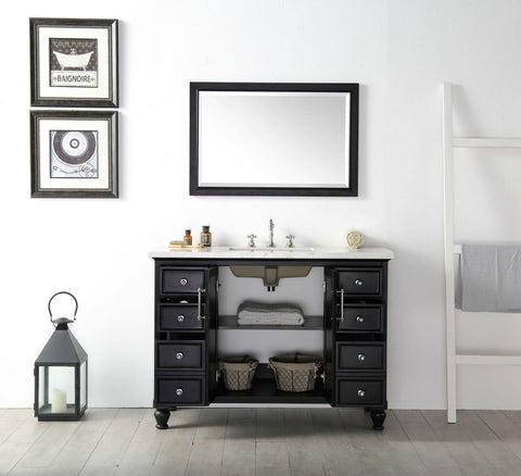 Legion Furniture WH7548-E 48" Wood Sink Vanity With Quartz Top, No Faucet