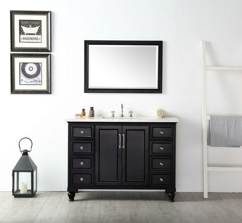 Legion Furniture WH7548-E 48" Wood Sink Vanity With Quartz Top, No Faucet