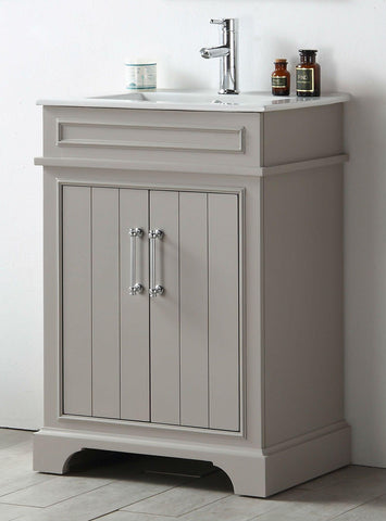 Legion Furniture WH7724-WG 24" Wood Sink Vanity With Ceramic Top, No Faucet