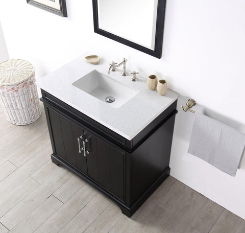 Legion Furniture WH7736-E 36" Wood Sink Vanity With Ceramic Top, No Faucet
