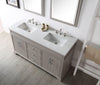 Image of Legion Furniture WH7760-WG 60" Wood Sink Vanity With Ceramic Top, No Faucet