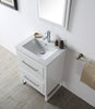 Image of Legion Furniture WH7824-W 24" Wood Sink Vanity With Ceramic Top, No Faucet