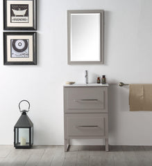 Legion Furniture WH7824-WG 24" Wood Sink Vanity With Ceramic Top, No Faucet