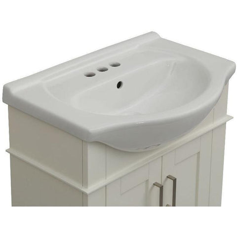 Legion Furniture 24" White Porcelain Bathroom Vanity - WLF6042 - Houux
