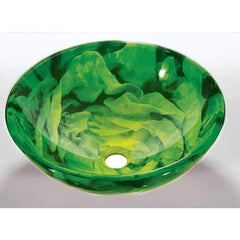 Legion Furniture Tempered Glass Vessel Sink Bowl - Green ZA-04 - Houux